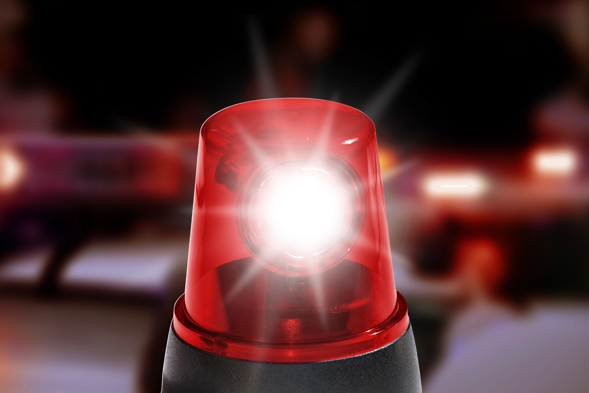 Red warning light, alarm light