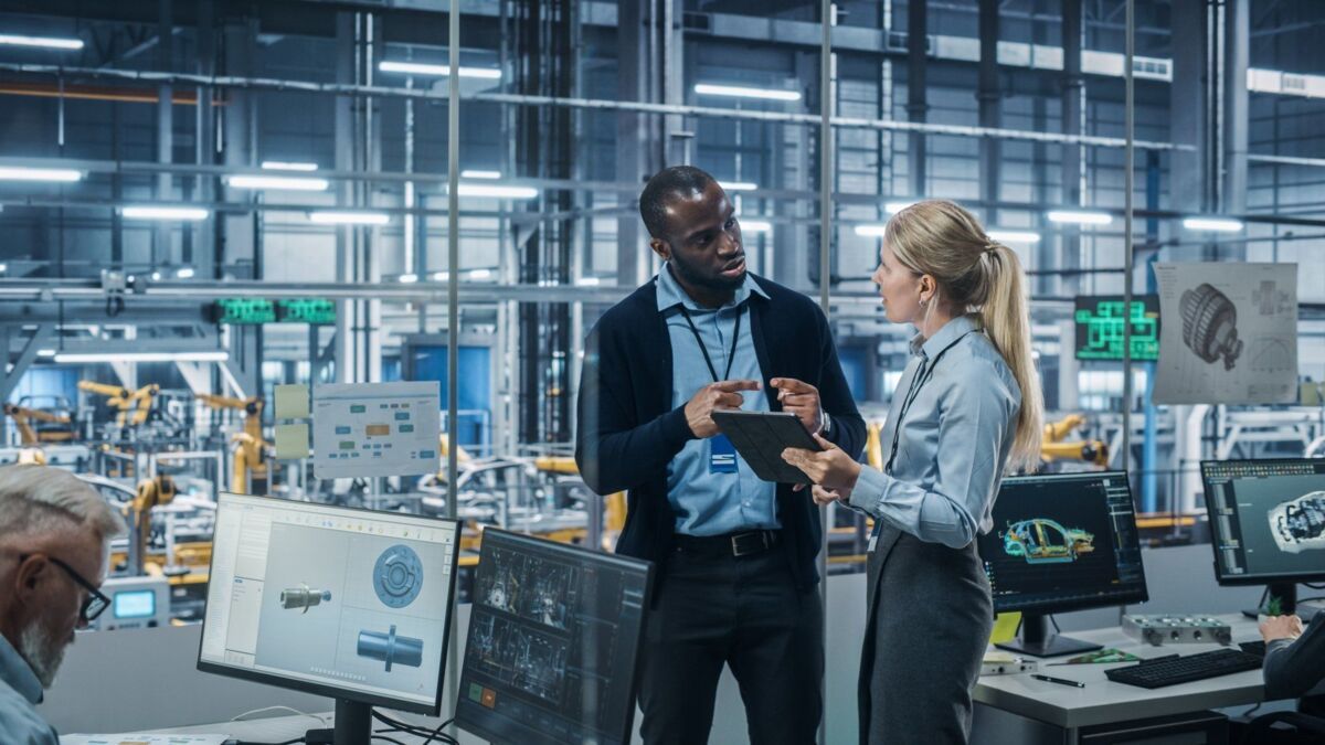 tisax-certification-dqs-view from planning office on automotive production