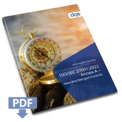 Cover sheet for white paper ISO 27001 Annex A new controls with PDF